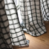 伽罗生活 黑白格纹色织亚麻卧室遮光遮阳窗帘进口雨露麻现代简约 商品缩略图3