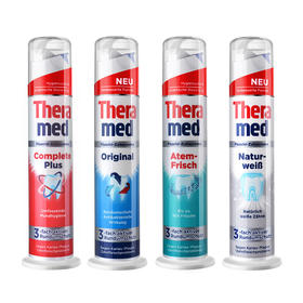 【精品推荐完税进口】德国汉高Theramed牙膏 按压式站立式牙膏100ml 四色可选