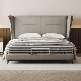 喜梦宝软包床儿童床牛皮软床青少年橄榄球造型