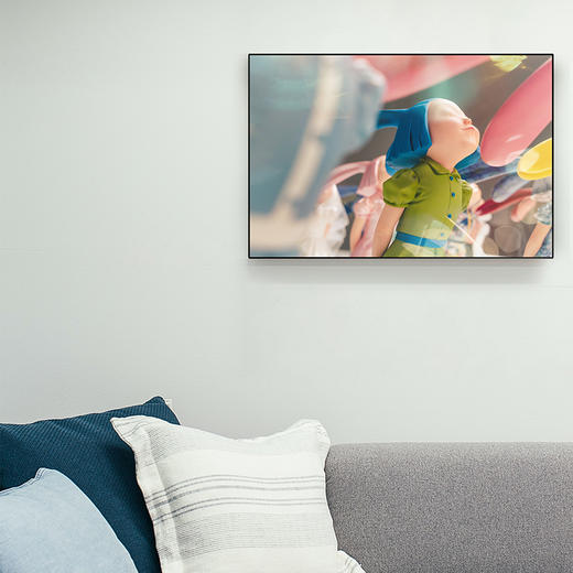 稀奇艺术《幸福》抽象图案简约现代客厅玄关装饰长方形挂墙版画 商品图0