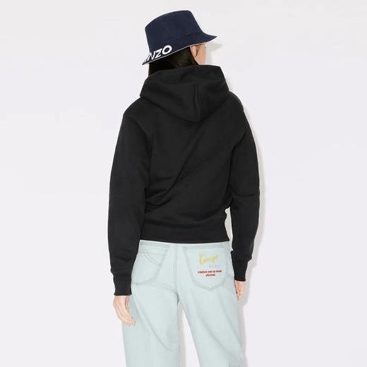 KENZO 高田贤三 女士“BOKE FLOWER”徽章印花棉质连帽运动卫衣 黑色 FD62 SW063 4ME 99J 商品图2