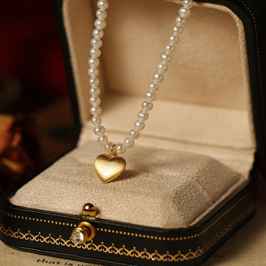 Manreya玛芮雅“珍爱之恋”铜镀金淡水珍珠项链法式浪漫小众轻奢 商品图9