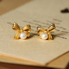 Manreya玛芮雅 “恣意热恋”淡水珍珠铜镀金耳钉法式浪漫小众文艺 商品缩略图5