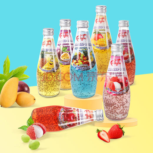 泰国梅苏奇亚籽系列饮料290ml 荔枝味/芒果味/橙子味/百香果味/菠萝味/草莓味全民推荐 健康又好喝 024514/024515/024516/024517/024518/024519 商品图0