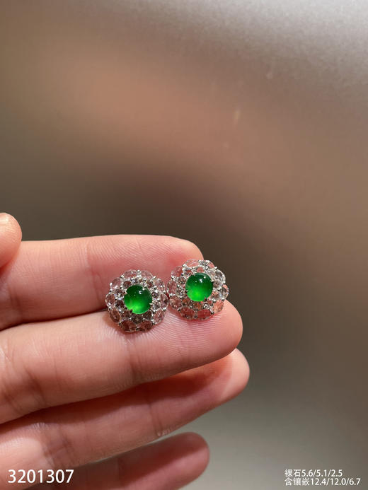 3201307、蛋面耳钉。具体价格微信咨询 商品图2