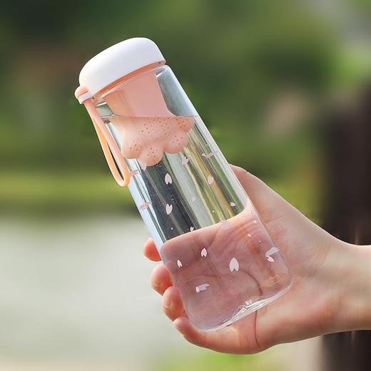 「四色可选！茶水分离」网红ins风塑料杯子女学生韩版少女心可爱便携带茶漏随手杯餐饮用具 商品图3