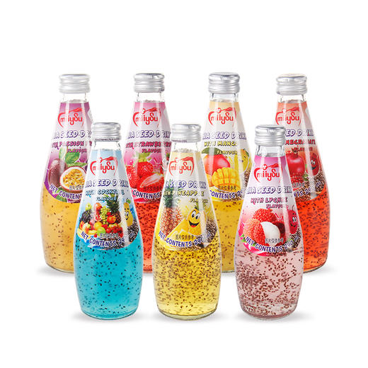 泰国梅苏奇亚籽系列饮料290ml 荔枝味/芒果味/橙子味/百香果味/菠萝味/草莓味全民推荐 健康又好喝 024514/024515/024516/024517/024518/024519 商品图1