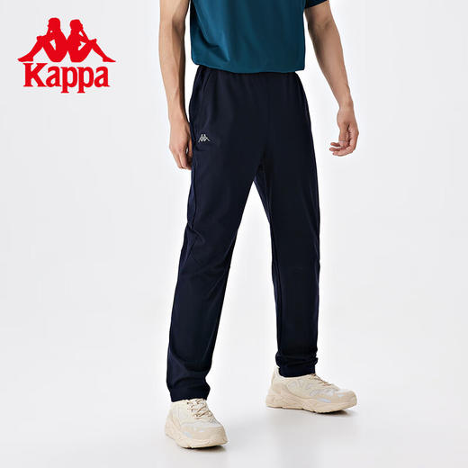 卡帕（Kappa）运动裤2023新款男长裤松紧腰针织休闲裤小脚卫裤锥形裤 商品图0
