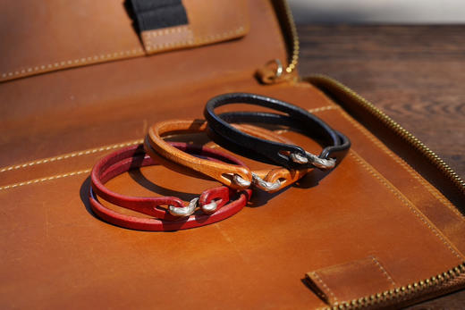 夏日限定｜牛皮银扣手链 商品图8