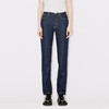 KENZO 高田贤三 女士字母徽标 ASAGAO 直筒休闲牛仔裤 蓝色 FD62 DP210 6B1 DM 商品缩略图1