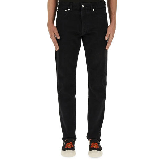 KENZO 高田贤三 男士徽标贴花休闲牛仔裤 黑色 FD65 DP101 6C1 BM 商品图1