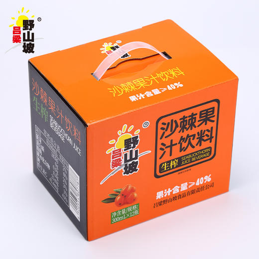 吕梁野山坡沙棘汁果汁300ml*12瓶礼盒装（果汁含量40%） 商品图5
