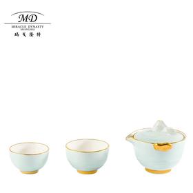 【春上新】10楼玛戈隆特  4头山石两人旅行茶具-淡青色  吊牌价：788元  活动价：630元