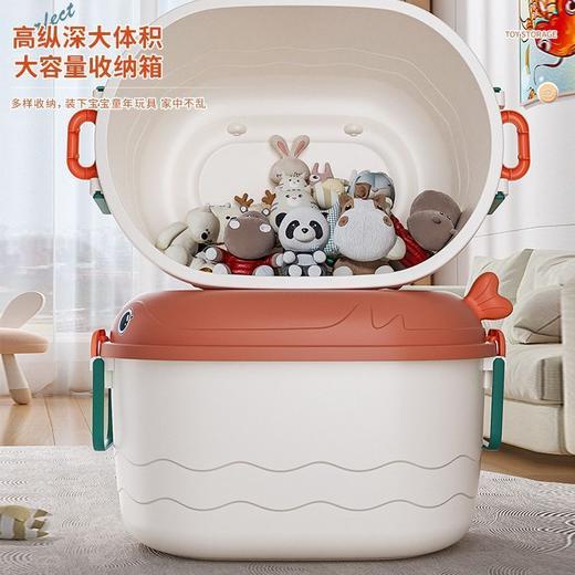儿童玩具收纳箱大容量带轮家用卡通整理箱宝宝衣服零食积木收纳盒 商品图3