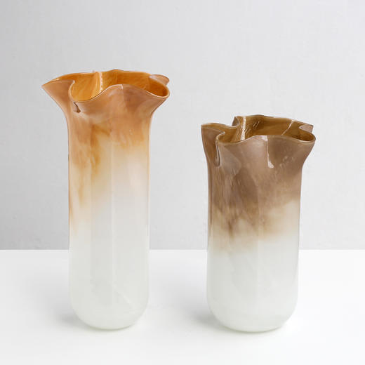 北欧轻奢创意渐变手工波浪口花瓶餐桌电视柜家居软装装饰白菜花瓶 商品图10