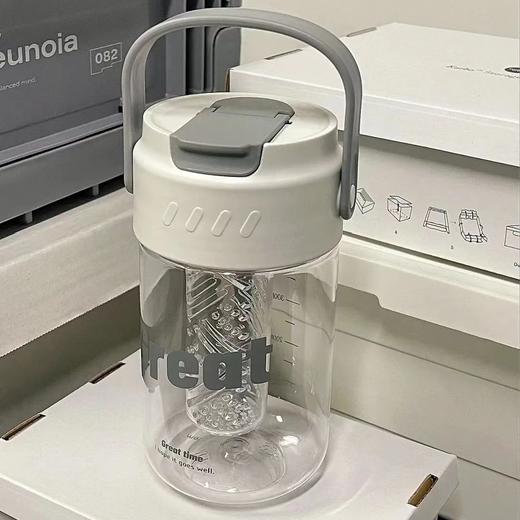 「三款可选！郁金香随身杯」夏季水杯女ins吸管杯学生颜值茶水分离泡茶杯子男款上班族颜控餐饮用具 商品图3