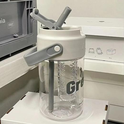 「三款可选！郁金香随身杯」夏季水杯女ins吸管杯学生颜值茶水分离泡茶杯子男款上班族颜控餐饮用具 商品图2