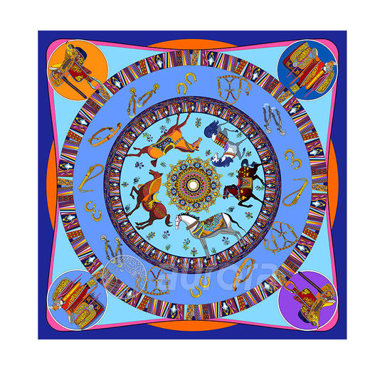 尼罗河畔·真丝大方巾和艺术晴雨伞套装 商品图4