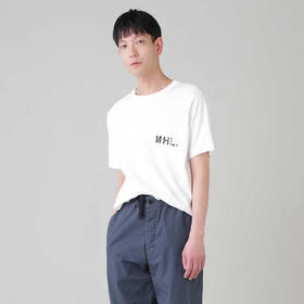 MHL PRINTED COTTON JERSEY 定番款男装印花口袋圆领短袖T恤