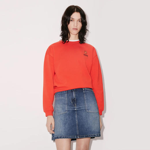 KENZO 高田贤三 女士士“BOKE FLOWER”徽章刺绣棉质长袖卫衣 红色 FD52 SW040 4MF 21 商品图1