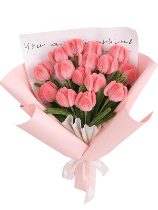 【小红书同款马克龙蓝郁金香花束材料包】扭扭棒diy生日手工礼物 不褪色专业美术色粉 制作简单容易不伤手 商品图4