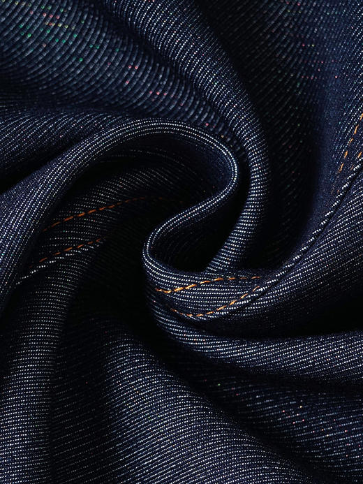 剩S/M/XL 米思阳2026春季新款经典时尚复古牛仔上衣拼接纽扣长袖短外套2611 商品图3