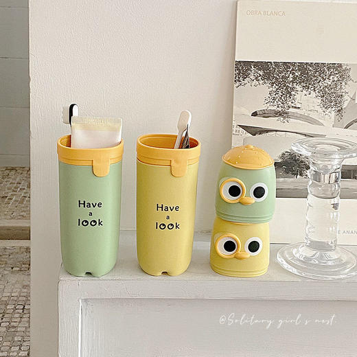 旅行洗漱杯套装便携式刷牙杯宿舍漱口杯子情侣牙具牙刷牙缸收纳盒 商品图1