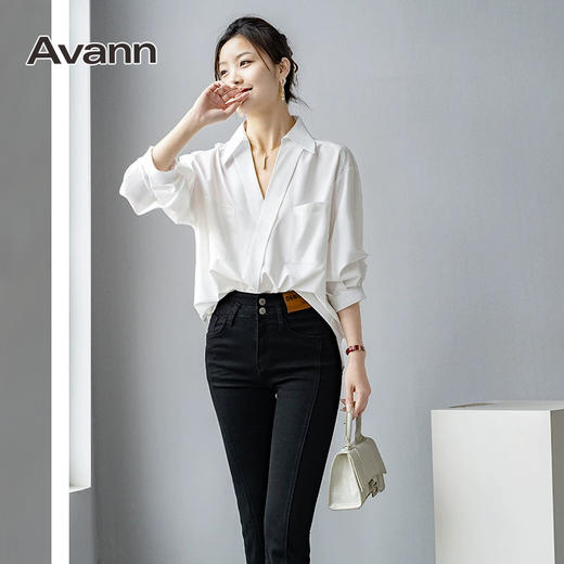 Avann设计感褶皱袖口袋衬衫 商品图4