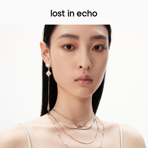lost in echo原创设计师款百搭轻奢小众水滴坠长流苏耳环耳钉女 商品图0