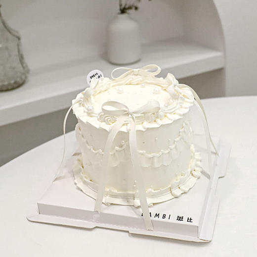 白丝带蝴蝶结丨奶油蛋糕 商品图1