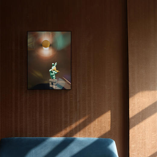 稀奇艺术《幸福》抽象图案简约现代客厅玄关装饰长方形挂墙版画 商品图1