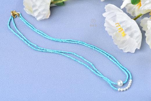 【晴空】蓝松双层项链  ZX230711003 商品图2