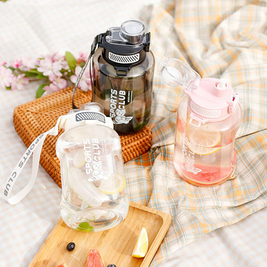 teenieweenie海岛运动派对杯运动水壶健身吨桶吨耐高温太空吸管杯 商品图0