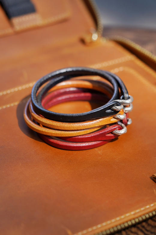 夏日限定｜牛皮银扣手链 商品图7