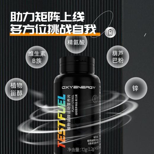 植物甾醇 黑金促睾 OXYENERGY氧气能量植物甾醇运动营养片增健营养片耐力维度训练运动 商品图1