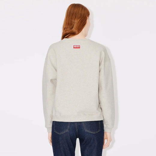 KENZO 高田贤三 女士“BOKE FLOWER”徽章棉质长袖卫衣 浅灰色 FD52 SW036 4ME 93 商品图2