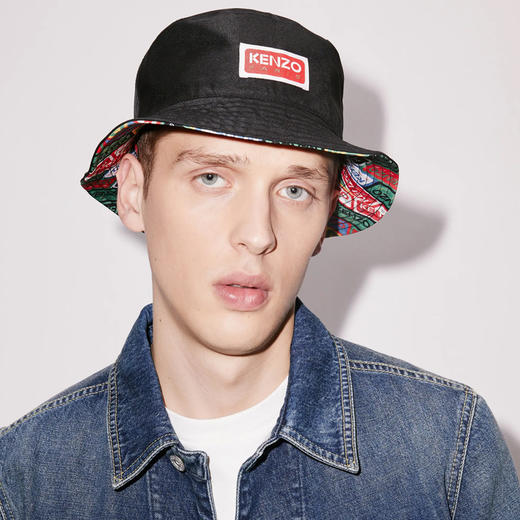 KENZO 高田贤三 男士字母徽标棉质渔夫帽 黑色 FD55 AC714 F32 99J 商品图3