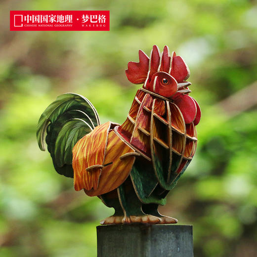 博物文创 为自然发声系列立体拼插纸模之农场动物 会发声纸模 益智动脑 鸡水牛 马小猪 商品图2