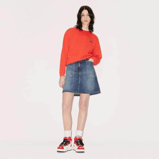 KENZO 高田贤三 女士士“BOKE FLOWER”徽章刺绣棉质长袖卫衣 红色 FD52 SW040 4MF 21 商品图3