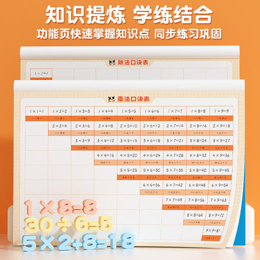 【斗半匠】小学数学专项训练表内乘法 表内除法 九九乘除法 商品图1