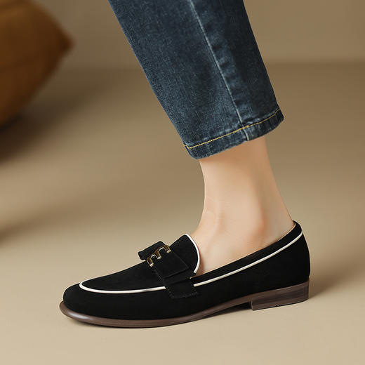 秋季新款，羊反绒乐福鞋单鞋HCY-3724 商品图8