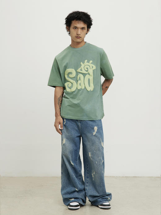 CryingCenter哭喊中心扎染发泡眼泪伤心芭比粉Tee圆领短袖情侣 商品图1