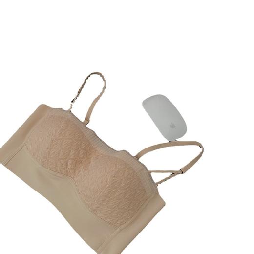 【黑科技液态防滑抹胸】夏季新款 仙女气质无肩带双层防滑乳胶文胸  双重加固防塌杯  商品图4