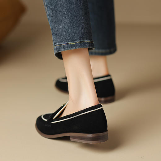 秋季新款，羊反绒乐福鞋单鞋HCY-3724 商品图7