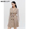 NEELLY纳俪商场同款收腰西装连衣裙早秋新款长袖 v领显瘦西装裙女N23081Y01078 商品缩略图2