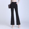 秋季新款，长款修身时尚大喇叭裤后腰松紧通勤气质黑色裤子MYX-QQ7012-L 商品缩略图0