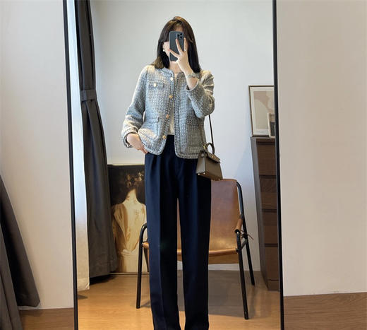 早秋款小香风粗纺外套 商品图10