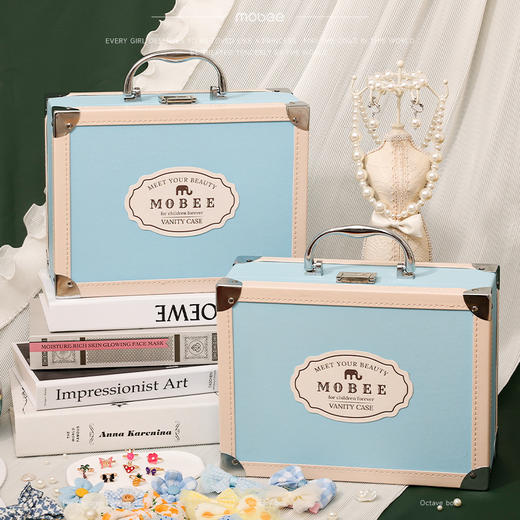 modee蓝色粉色首饰礼盒项链耳环发夹收纳盒 商品图6