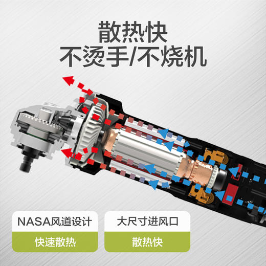 威克士工业级220V万用角磨机WU800X多功能电动抛光打磨切割磨光机WU818 商品图3
