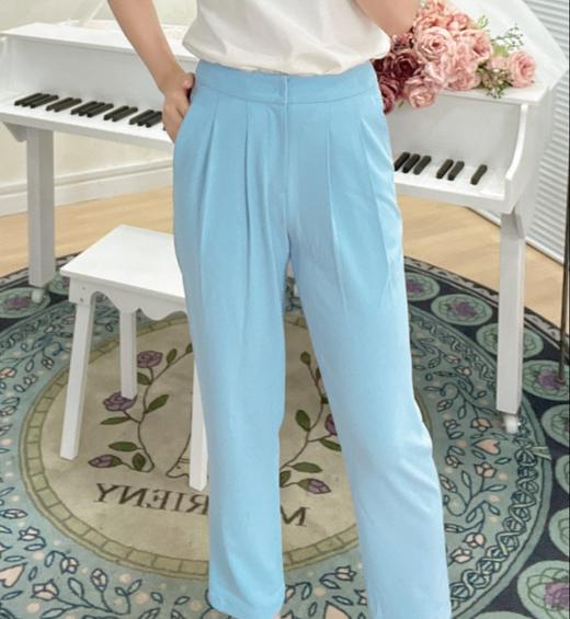 臣禾蓝色直筒型小脚裤9212063876 商品图0